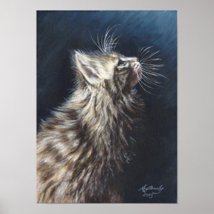 Poster d'art Angel Light Maine Coon