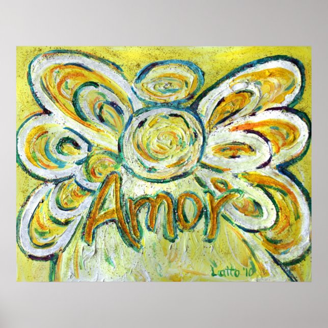 Poster d'art Angel Word Amor Imprimer (Devant)