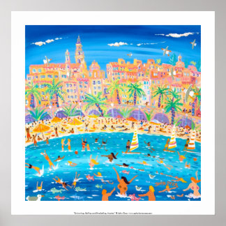 Poster d'art : Baignade, Voile & Snorkeling, Mento