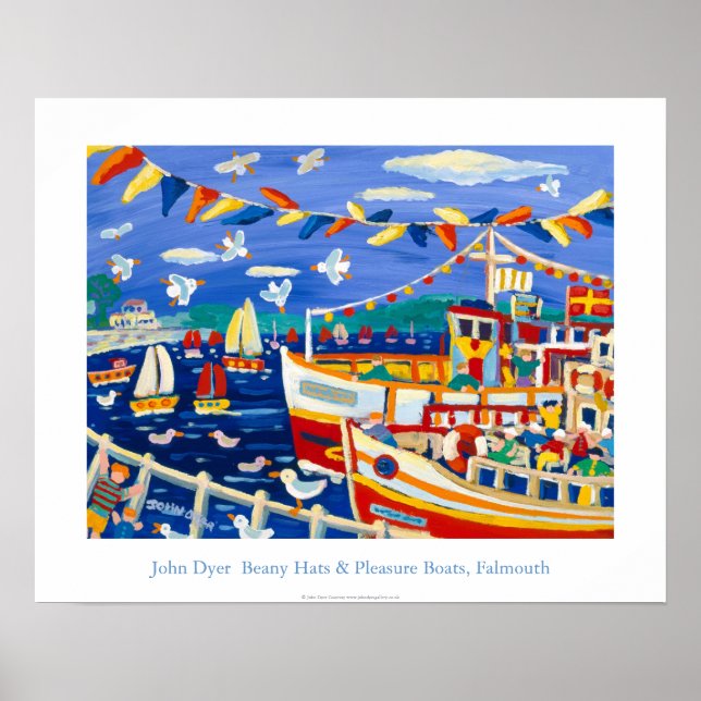 Poster d'art : Beany Casquettes & Bateaux de plais (Devant)