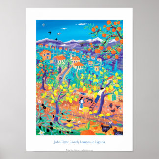 Poster d'art : Beaux citrons en Ligurie, Italie