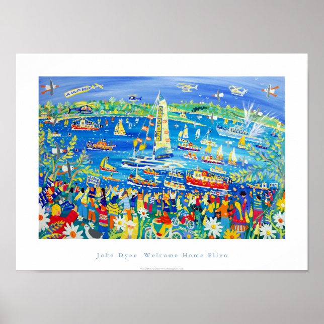 Poster d'art : Bienvenue Accueil Ellen MacArthur. (Devant)