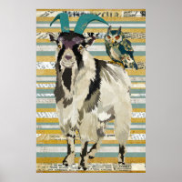 Poster d'art Billy Goat & Owl