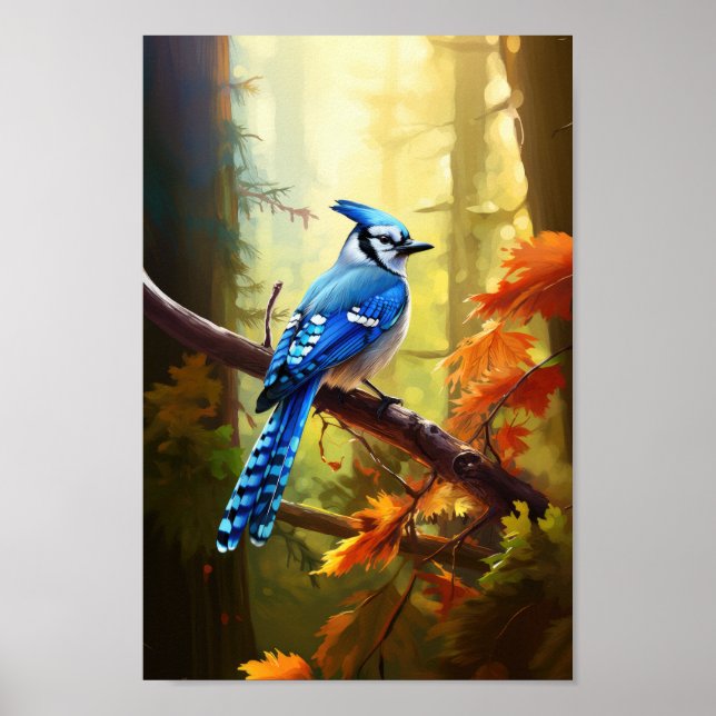 Poster d'art Blue Jay Bird (Devant)