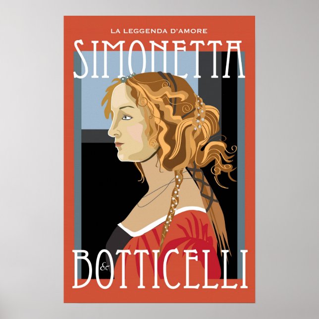 Poster d'art : Botticelli Simonetta Vespuci : 16x2 (Devant)