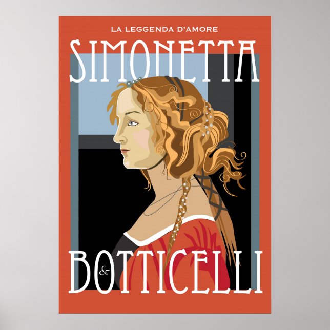 Poster d'art : Botticelli Simonetta Vespuci : 20x2 (Devant)