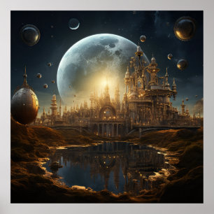 Poster d'art céleste Steampunk