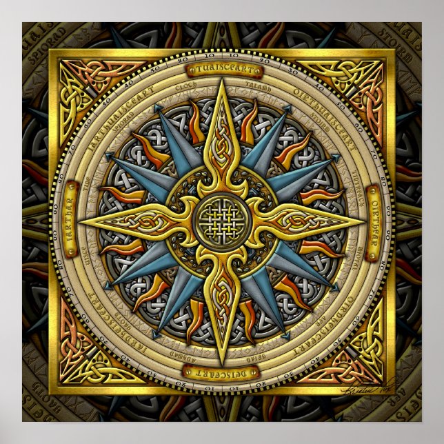 Poster d'art Celtic Compass FIne (Devant)