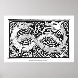 Poster d'art Celtic Knot Dragon
