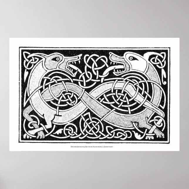 Poster d'art Celtic Knot Dragon (Devant)