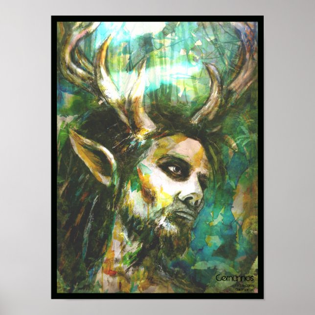 Poster d'art celtique Cernunnos (Devant)