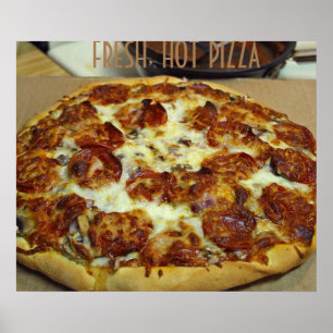 POSTER D'ART CHAUD FRAIS DE PIZZA