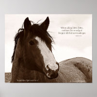 Poster d'Art Cheval Avec Citation Inspirationnelle