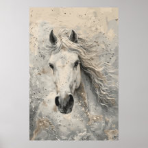 Poster d'art Cheval Blanc