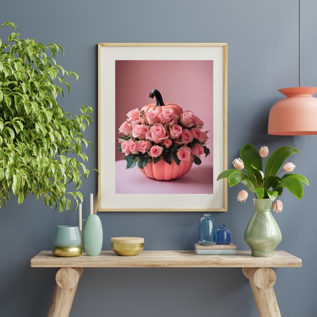 Poster d'Art Citrouille Pink Halloween (Créateur téléchargé)