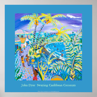 Poster d'art : Cocotiers des Caraïbes, Costa Rica