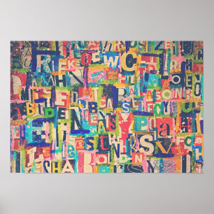 Poster d'art collé ou papier décolpage