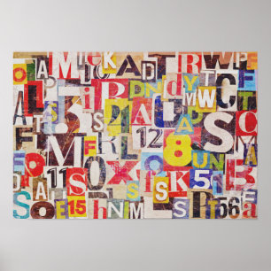 Poster d'art collé ou papier décolpage