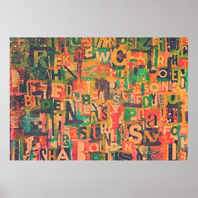 Poster d'art collé ou papier décolpage (Devant)