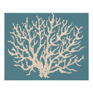 Poster d'art corail Wall