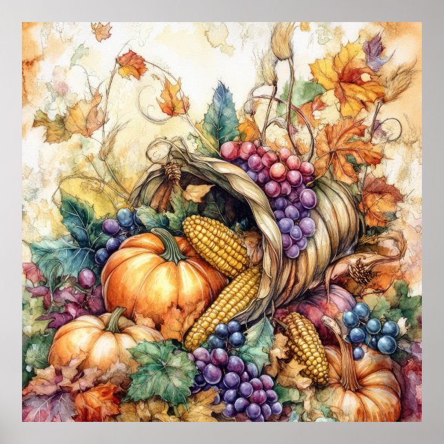 Poster d'art Cornucopia d'automne (Devant)