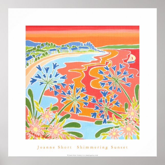 Poster d'art : Coucher de soleil chatoyant, Tresco (Devant)