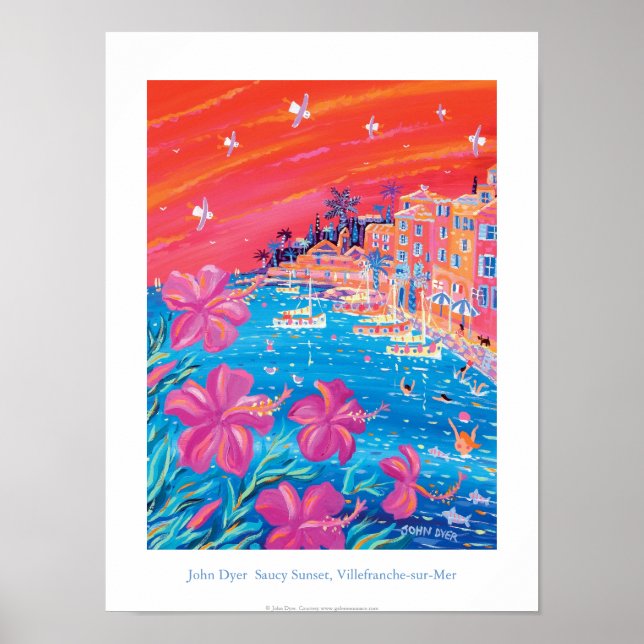 Poster d'art : Coucher de soleil souillé, Villefra (Devant)