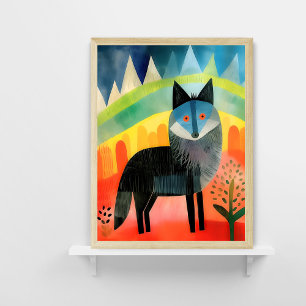 Poster d'art couleur Wolf Nursery