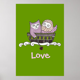 Poster d'art d'amour de miel