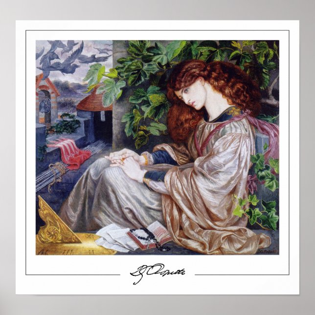 Poster d'art Dante Gabriel Rossetti Zedign #1 (Devant)