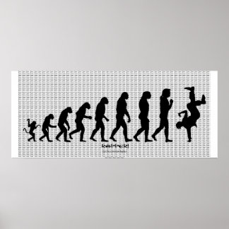 Poster d'art Darwinian Evolution of Rap "RAPPER"