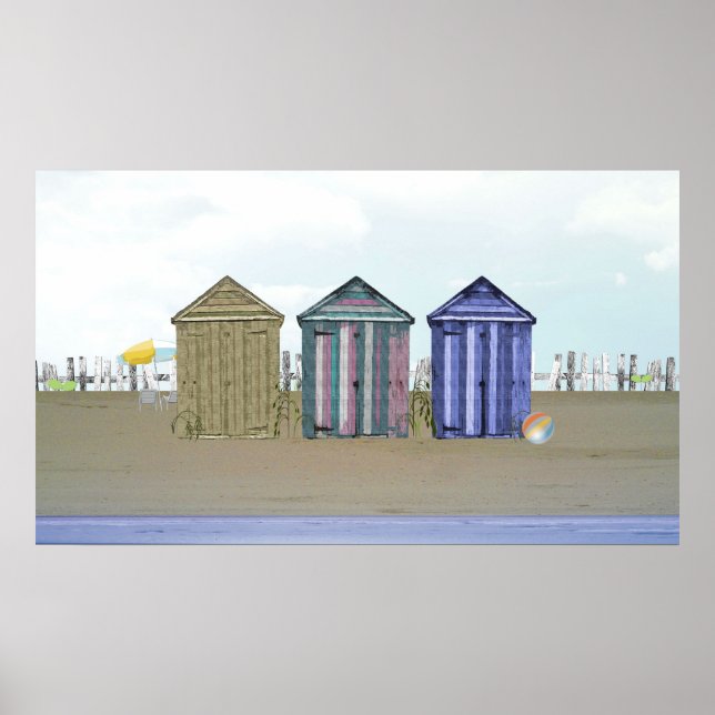 Poster d'art de Beach Hubs et Seaside (Devant)