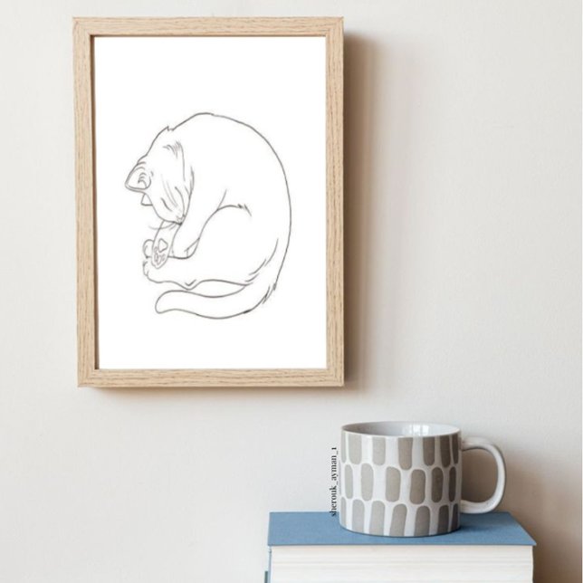 Poster d'art de Cat Line (Créateur téléchargé)