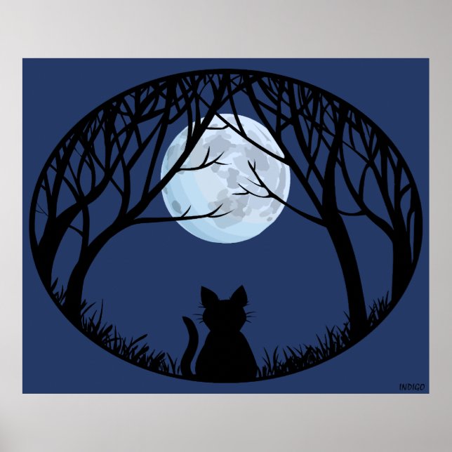 Poster d'art de chat gras Cute Amoureux des chats  (Devant)