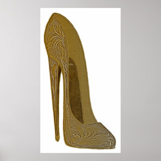 Poster d'art de chaussures vintage Stiletto