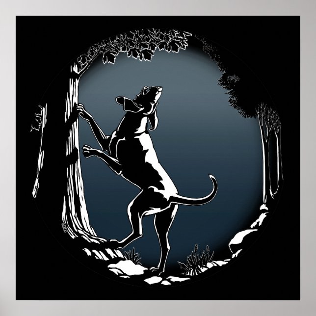 Poster d'art de chien Hound Chasse Amoureux de les (Devant)