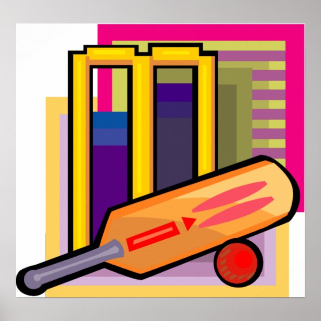 Poster d'art de cricket (Devant)