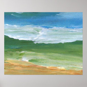 Poster d'art de CricketDiane Beach où la terre ren