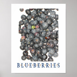 Poster d'art de cuisine Blueberries