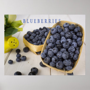 Poster d'art de cuisine Blueberries