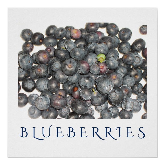 Poster d'art de cuisine Blueberries pour décoratio (Devant)