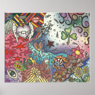 POSTER D'ART DE FILLE LUCKY