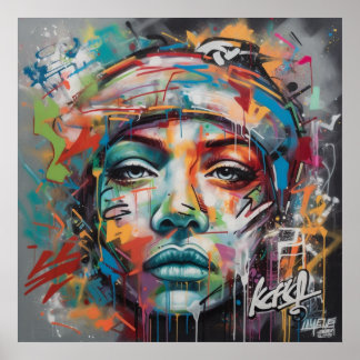 Poster d'art de graffiti profond et fascinant