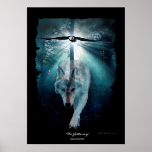 Poster d'art de la collecte de la faune de Wolf &