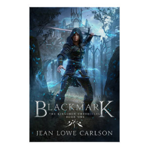 Poster d'art de la couverture de livre brillant Bl