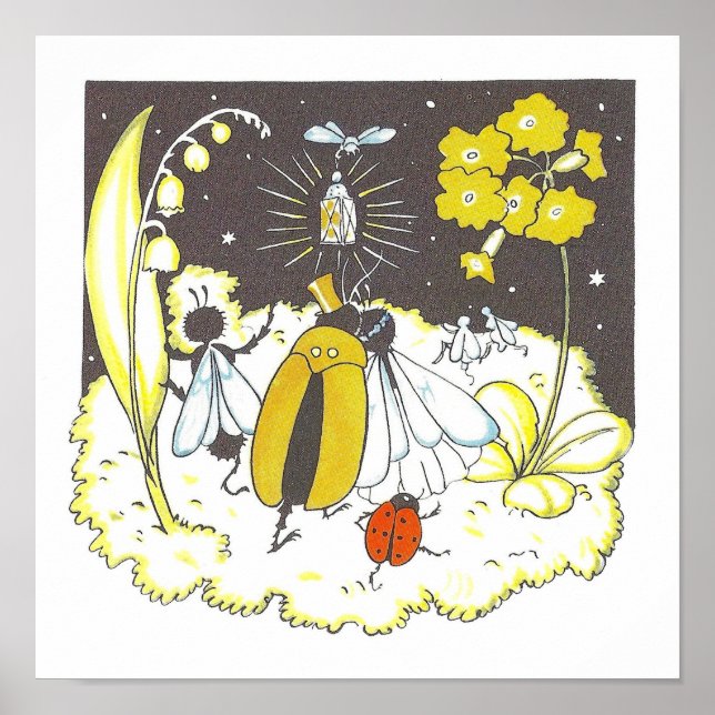 Poster d'art de la crèche vintage pour enfants (Devant)