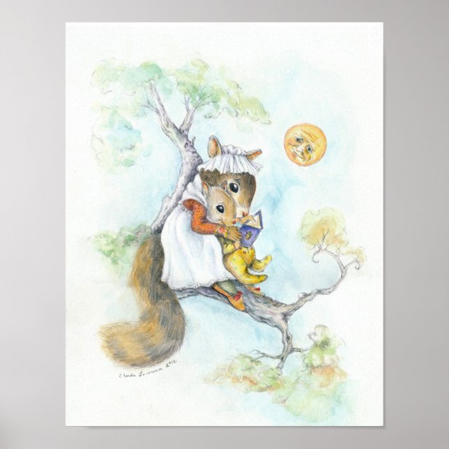 Poster d'art de la pépinière sur mesure : histoire (Devant)