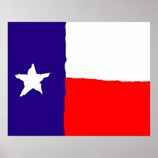Poster d'Art de la Pop du Texas - American States