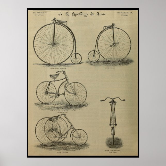 Poster d'art de la revue Vintage Victor Bicycle 18 (Devant)