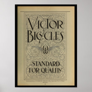 Poster d'art de la revue Vintage Victor Bicycle Ma